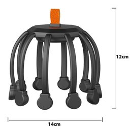 Massageador Eletrico Cabeça Couro Cabeludo Usb Recarregavel 10 Dedos Massagem Capilar Polvo Anti Est - 8