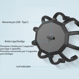 Massageador Eletrico Cabeça Couro Cabeludo Usb Recarregavel 10 Dedos Massagem Capilar Polvo Anti Est - 11