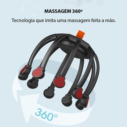 Massageador Eletrico Cabeça Couro Cabeludo Usb Recarregavel 10 Dedos Massagem Capilar Polvo Anti Est - 2