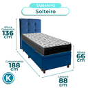 Ver imagem 3 de Cama Box Bau + Colchão Solteiro Ortobom D33 Iso100 + Cabeceira Estofada
