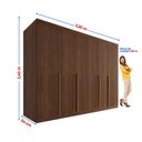 Ver imagem 5 de Guarda-Roupa Grande Casal 6 Portas 06 Gavetas 2,20m Frente 100% MDF Vermont