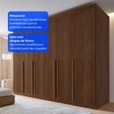 Ver imagem 7 de Guarda-Roupa Grande Casal 6 Portas 06 Gavetas 2,20m Frente 100% MDF Vermont