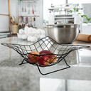 Ver imagem 3 de Fruteira de Mesa Aramada Preta com Pedestal Porta Frutas e Verduras de Bancada Cozinha Utimil