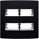Ver imagem 1 de Placa 4x4 com Suporte para 4 Módulos Distanciados Inova Pro Class Alumbra Preto/Ébano