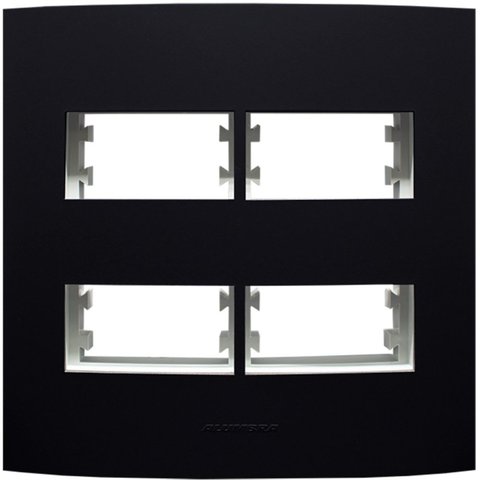 Placa 4X4 com Suporte Para 4 Módulos Distanciados Inova Pro Class Alumbra