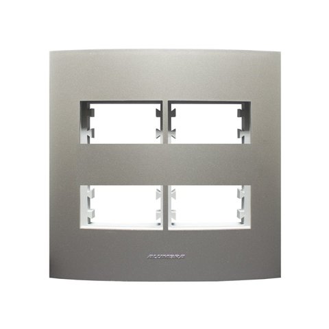 Placa 4X4 com Suporte Para 4 Módulos Distanciados Inova Pro Class Alumbra