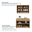 Ver imagem 7 de Cozinha Completa Modulada 2 Peças 4 Portas 2 Gavetas 100% MDF Simone Mendes Marrom/Carvalho/Greige