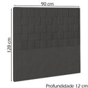 Ver imagem 4 de Cabeceira Solteiro 90 cm Priss Linho SL 74 Peer