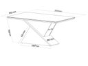 Ver imagem 3 de Conjunto Sala de Jantar 8 Lugares Retangular Tampo de Vidro/MDF Atlantis