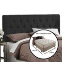 Ver imagem 6 de Cabeceira Cama Casal 1,40 Suspensa Lavínia Preto Sued Dobravel