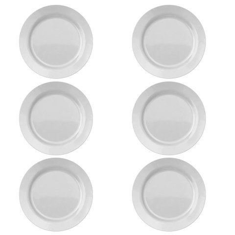 Prato Raso Menu de Vidro Opaline 26,5cm 6 Unidades - Nadir 5543