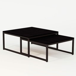 Duo Mesa de Centro Catarina Preto e Tampo Preto - 1
