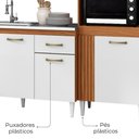 Ver imagem 5 de Cozinha Modulada Balcao Pia 251 Cm Vitoria Armoveis - Cinamomo Branco