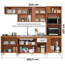 Ver imagem 3 de Cozinha Modulada Balcao Pia 251 Cm Vitoria Armoveis - Cinamomo Branco