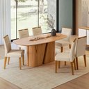 Ver imagem 2 de Mesa de Jantar 8 Lugares Retangular Orgânico 200cm Salieri N01 Cinamomo - Lyam Decor