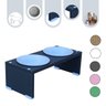 Comedouro Elevado Duplo Pet Gato Cachorro Mdf Nick - Porcelana - Space Gray - 1