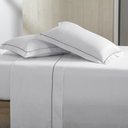 Ver imagem 1 de Jogo de Cama 4 Peças 300 Fios Algodão Branco/Fend Festonê Lázio Kacyumara - Casa k