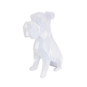 Ver imagem 2 de Schnauzer Sentado Miniatura Geométrico Decoração 3d:branco