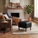 Ver mais imagens de Puff Decorativo Verso 45x51 cm Pes Madeira Courino Tcs 724 Moll