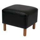 Ver imagem 1 de Puff Decorativo Verso 45x51 cm Pes Madeira Courino Tcs 724 Moll