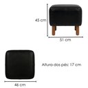 Ver imagem 3 de Puff Decorativo Verso 45x51 cm Pes Madeira Courino Tcs 724 Moll