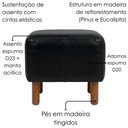 Ver imagem 5 de Puff Decorativo Verso 45x51 cm Pes Madeira Courino Tcs 724 Moll