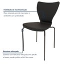 Ver mais imagens de Conjunto Sala de Jantar 4 Lugares Retangular Tampo de Vidro 120X85cm Mesa Smart com Cadeiras Mono