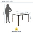 Ver imagem 4 de Conjunto Sala de Jantar 4 Lugares Retangular Tampo de Vidro 120x85cm Mesa Smart com Cadeiras Mono Preto
