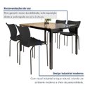 Ver imagem 6 de Conjunto Sala de Jantar 4 Lugares Retangular Tampo de Vidro 120x85cm Mesa Smart com Cadeiras Mono Preto