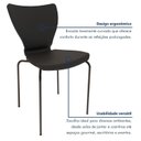 Ver imagem 7 de Conjunto Sala de Jantar 4 Lugares Retangular Tampo de Vidro 120X85cm Mesa Smart com Cadeiras Mono