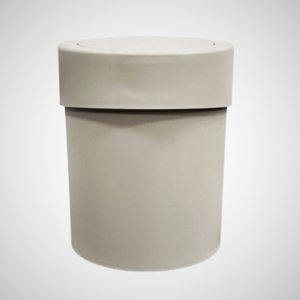 Lixeira Cesto de Lixo 5L cor CINZA com Tampa  Click Abre Fácil - Decoração e Design