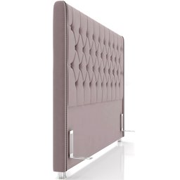 Cabeceira Cama Box Queen 160cm Estofada Frizza P05 Veludo Rosê - Lyam Decor - 6