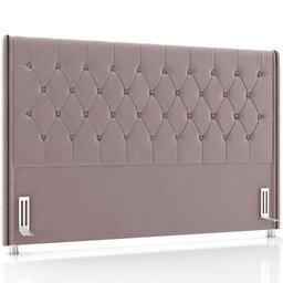Cabeceira Cama Box Queen 160cm Estofada Frizza P05 Veludo Rosê - Lyam Decor - 1