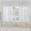Ver imagem 1 de Cortina para Cozinha Renda Uva para Varão Simples 1,20m X 2,50m