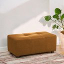 Ver imagem 1 de Puff Decorativo Merlin Sala de Estar Couro Caramelo Manchado G88 - Gran Belo