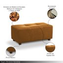 Ver imagem 3 de Puff Decorativo Merlin Sala de Estar Couro Caramelo Manchado G88 - Gran Belo