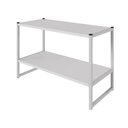 Ver imagem 4 de Nicho Parede Escritório 63cm X 28cm 2 Prateleiras F5 Office Cor:cinza