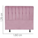 Ver imagem 2 de Cabeceira Estofada Kiara 160cm Queen Size Box Quarto Suede Rosa Bebê - Gat Magazine