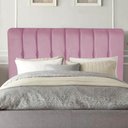 Ver imagem 1 de Cabeceira Estofada Kiara 160cm Queen Size Box Quarto Suede Rosa Bebê - Gat Magazine