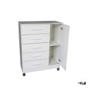 Ver imagem 7 de Cômoda Sapateira Gaveteiro Multiuso 1 Porta 5 Gavetas Branco