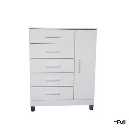Cômoda Sapateira Gaveteiro Multiuso 1 Porta 5 Gavetas Branco - 6