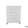 Cômoda Sapateira Gaveteiro Multiuso 1 Porta 5 Gavetas Branco - 6