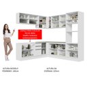 Ver imagem 6 de Armário de Cozinha Completa de Canto 459cm Branco Glamy Madesa 01