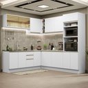 Ver imagem 1 de Armário de Cozinha Completa de Canto 459cm Branco Glamy Madesa 01