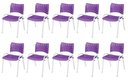 Ver imagem 3 de Cadeira Iso Base Branco Igreja, Escola, Escritório - Violeta Kit 10 Peças