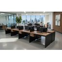 Ver mais imagens de Plataforma 8 Lugares Castanho Tannat /preto 40 Mm 4800x1500 C/4 Caixas de Tomadas /16 Tomadas/ 8 Gav