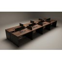 Ver imagem 7 de Plataforma 8 Lugares Castanho Tannat /preto 40 Mm 4800x1500 C/4 Caixas de Tomadas /16 Tomadas/ 8 Gav