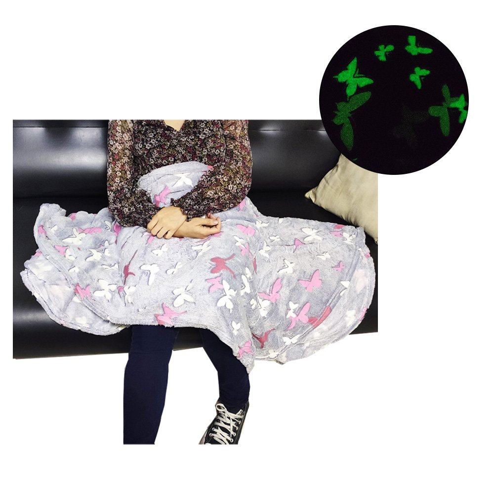 Manta Mantinha Cobertor Infantil Brilha No Escuro Florescente Aveludado - 4