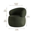 Ver imagem 4 de Conjunto 2 Poltronas Orgânica Funcional Atemporal Base Giratória Eloah Linho Premium Turco Verde