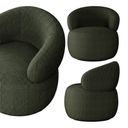 Ver imagem 6 de Conjunto 2 Poltronas Orgânica Funcional Atemporal Base Giratória Eloah Linho Premium Turco Verde